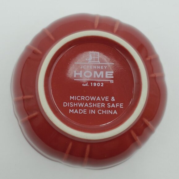 JC Penney Home Ashley Red Individual Dip Dishes JCP Dessert Sauce Berry Bowls - Picture 6 of 6
